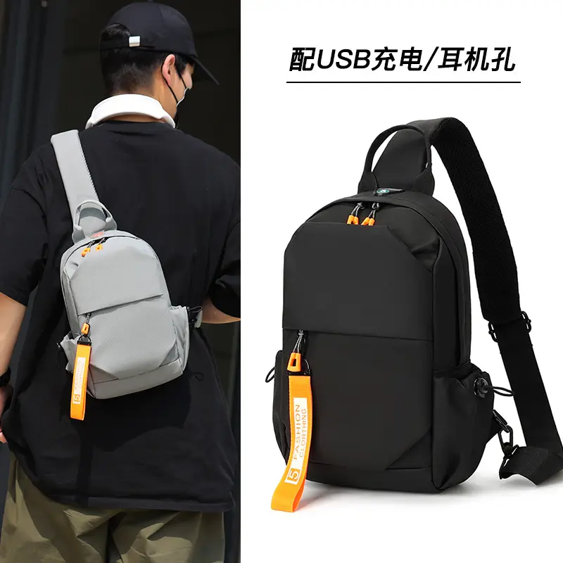Men's Crossbody Bag with USB Charging & Phone Holder - Image 4