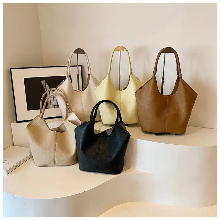 Women's Yellow Bucket Tote Bag Large Capacity — feature 20