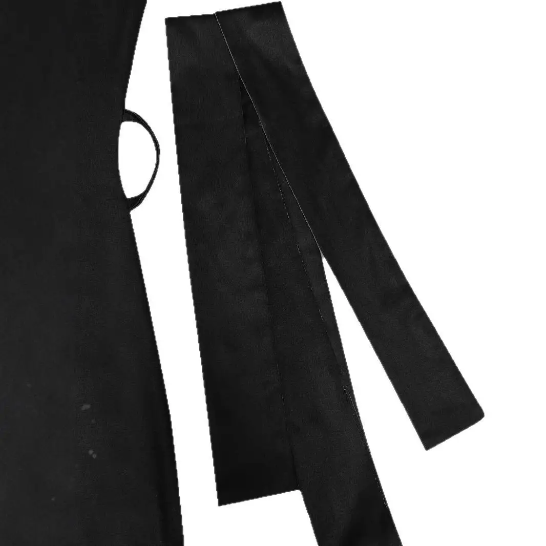 Women's Black Printed Belted Dress 2025 - Image 6