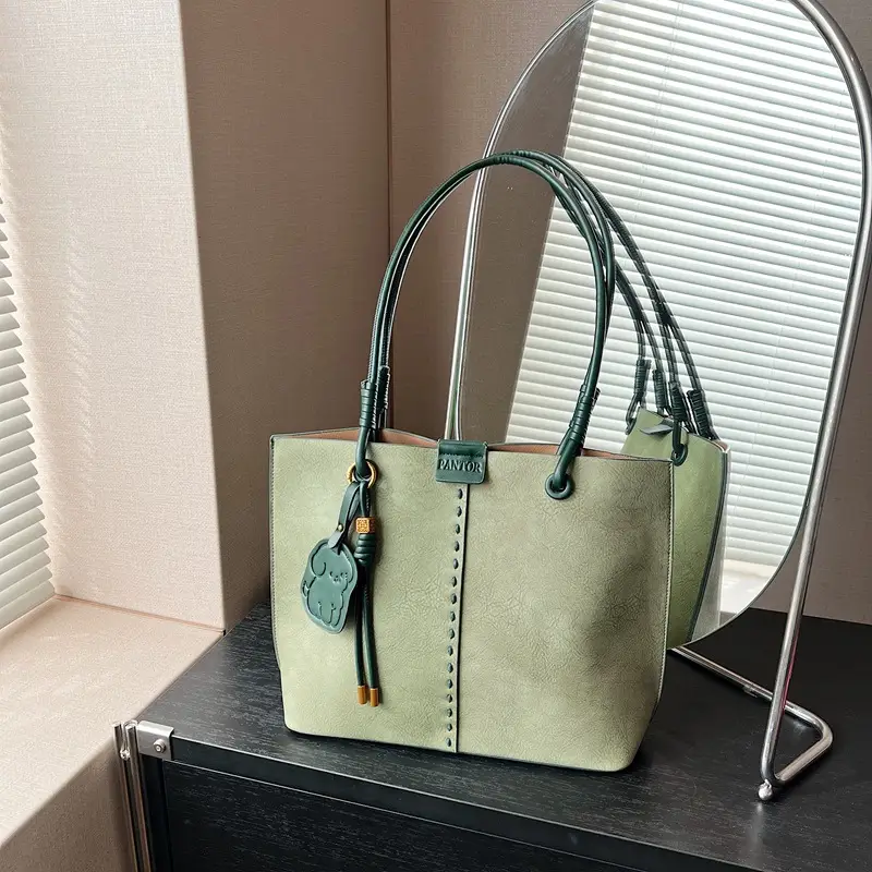 Green Korean Style Women's Shoulder Bag Large Capacity - Image 4