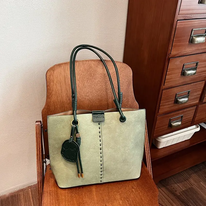 Green Korean Style Women's Shoulder Bag Large Capacity - Image 5