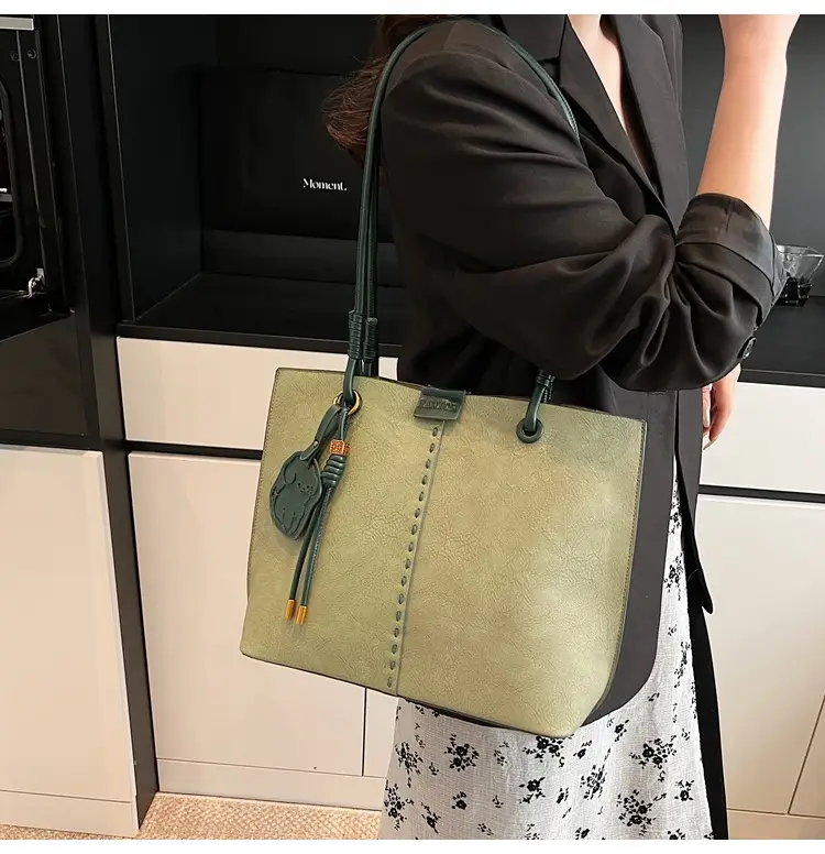Green Korean Style Women's Shoulder Bag Large Capacity — feature 11