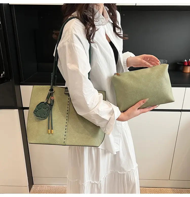 Green Korean Style Women's Shoulder Bag Large Capacity — feature 14