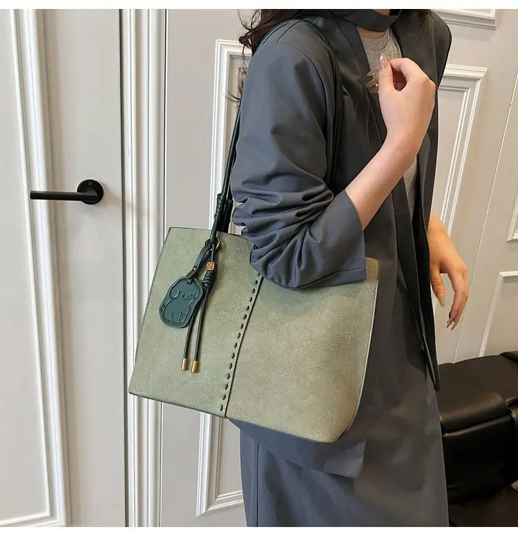 Green Korean Style Women's Shoulder Bag Large Capacity — feature 17