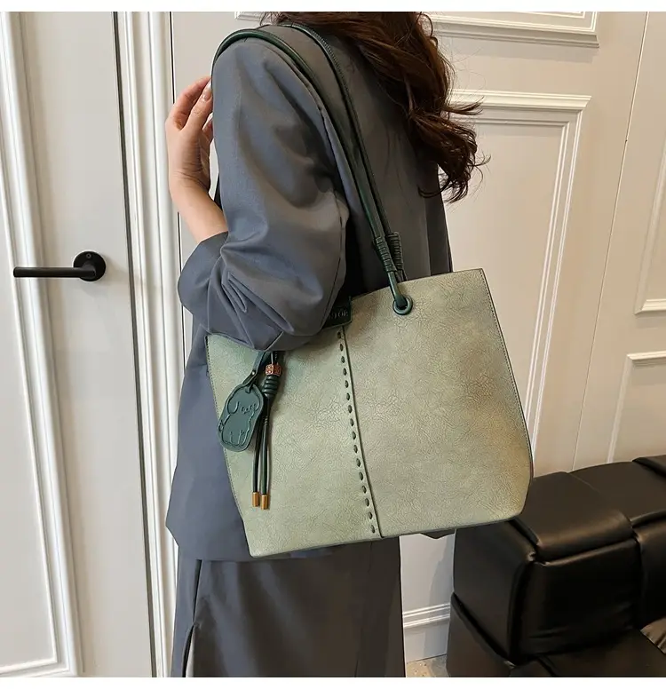 Green Korean Style Women's Shoulder Bag Large Capacity — feature 19