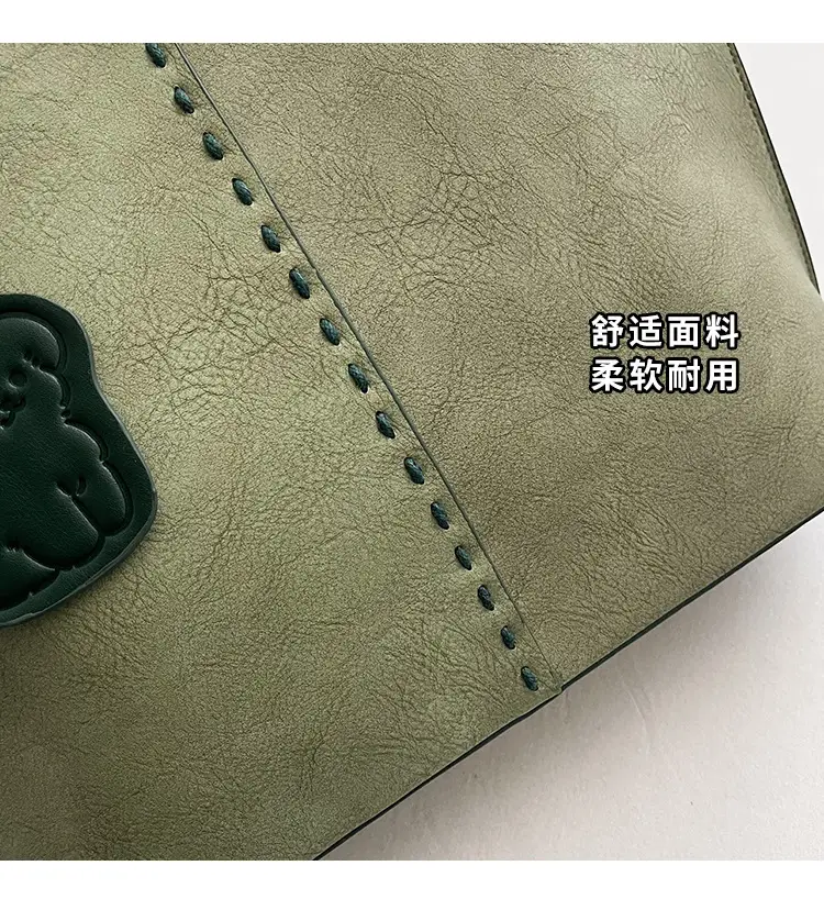 Green Korean Style Women's Shoulder Bag Large Capacity — feature 3