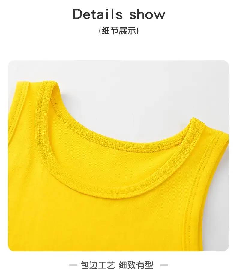 Children's Sleeveless T-Shirt Grey 1-5Yr Pure Cotton — feature 11