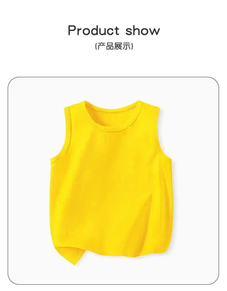 Children's Sleeveless T-Shirt Grey 1-5Yr Pure Cotton — feature 8