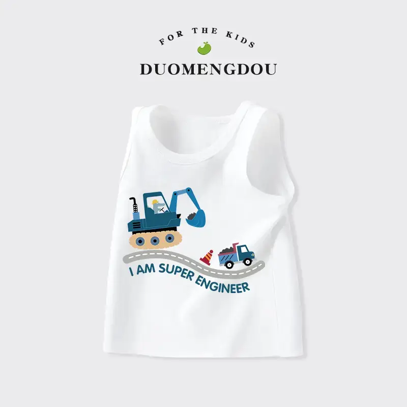 Children's Sleeveless T-Shirt Grey 1-5Yr Pure Cotton - Image 9