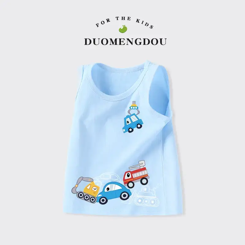 Children's Sleeveless T-Shirt Grey 1-5Yr Pure Cotton - Image 11