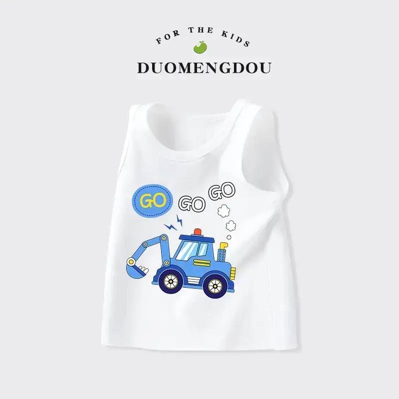 Children's Sleeveless T-Shirt Grey 1-5Yr Pure Cotton - Image 12
