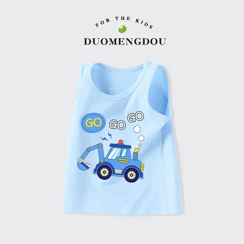 Children's Sleeveless T-Shirt Grey 1-5Yr Pure Cotton - Image 5