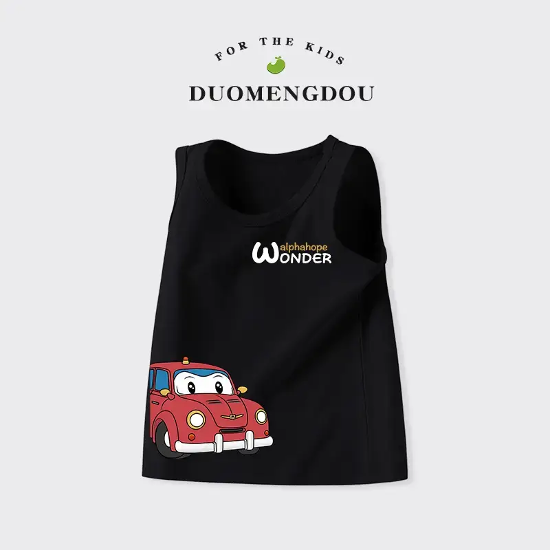 Children's Sleeveless T-Shirt Grey 1-5Yr Pure Cotton - Image 7