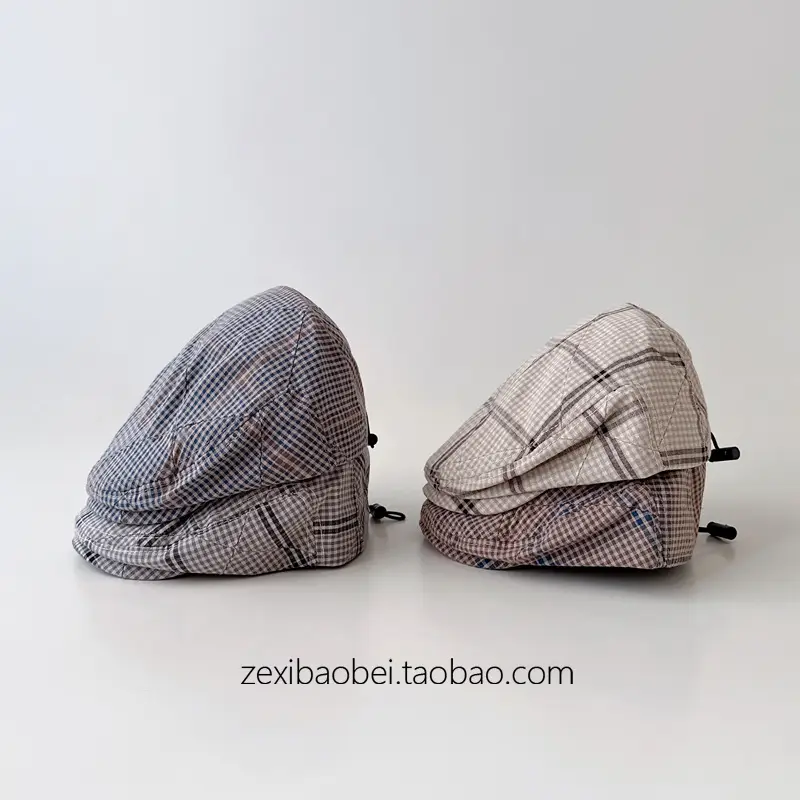 Baby Plaid Duck Tongue Hat Spring Autumn 2025