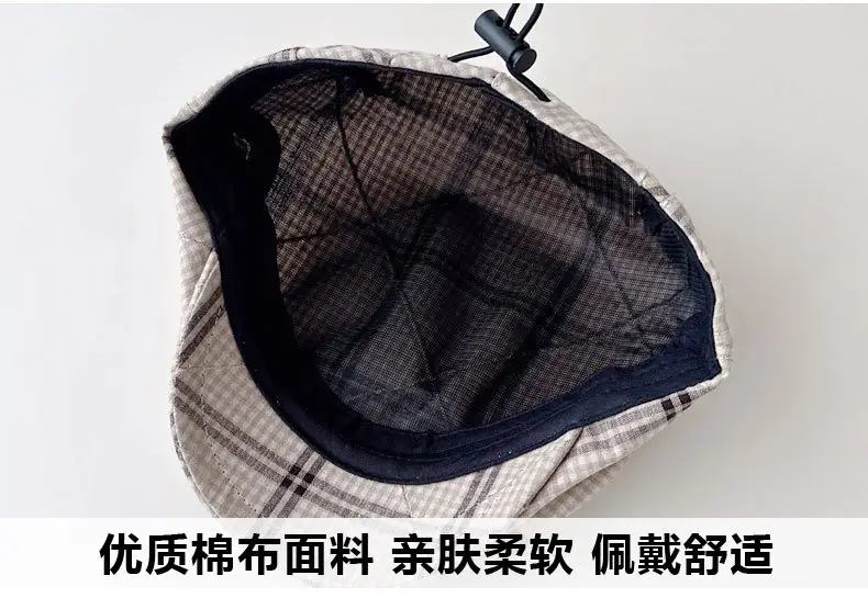 Baby Plaid Duck Tongue Hat Spring Autumn 2025 — feature 3
