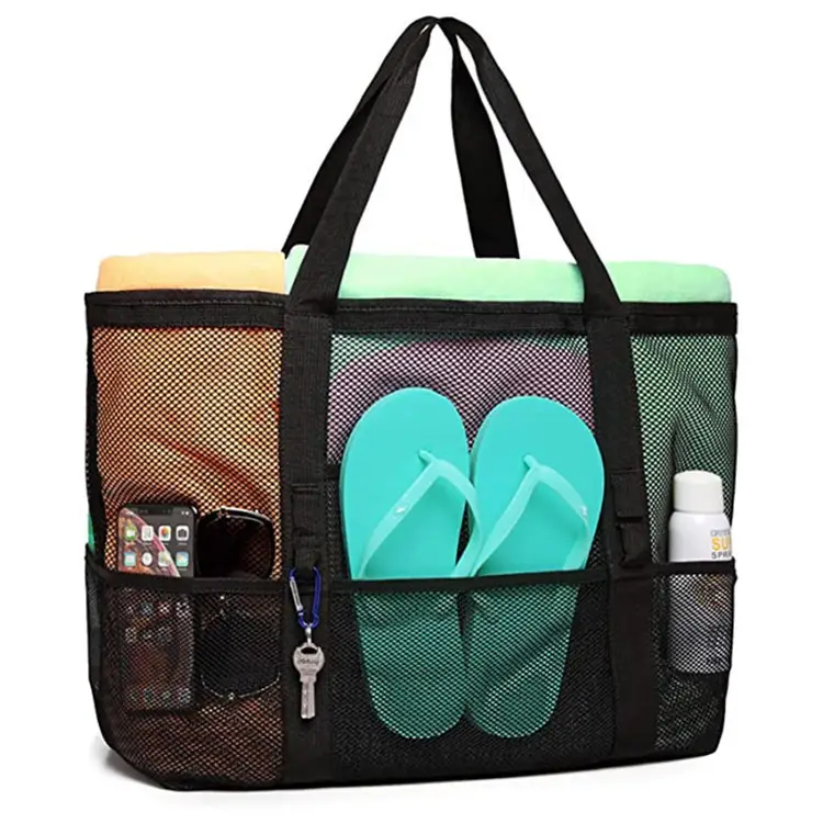 Cross-Body Mesh Beach Bag Large Capacity Multi-Use Travel Bag - Image 30