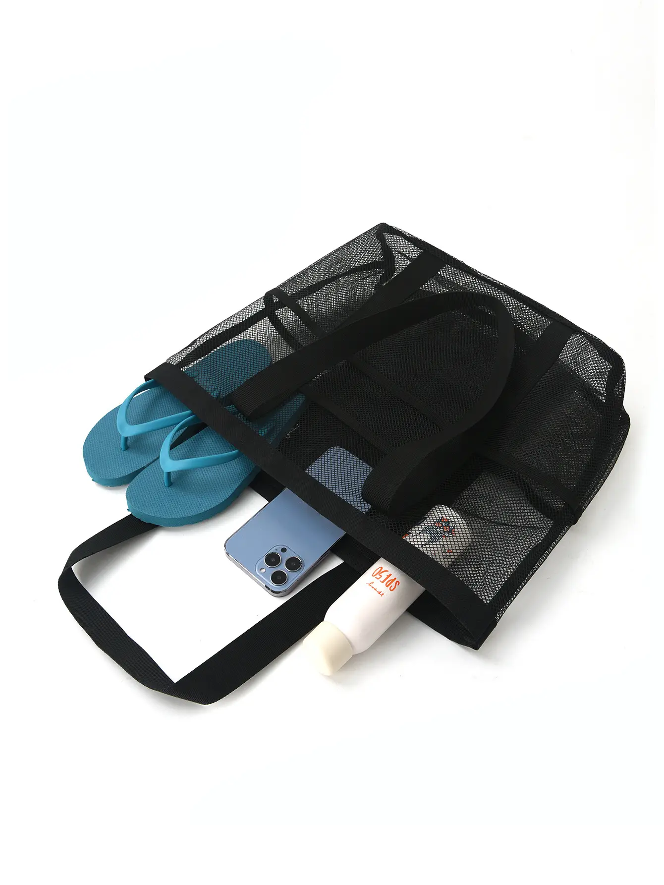 Cross-Body Mesh Beach Bag Large Capacity Multi-Use Travel Bag — feature 10