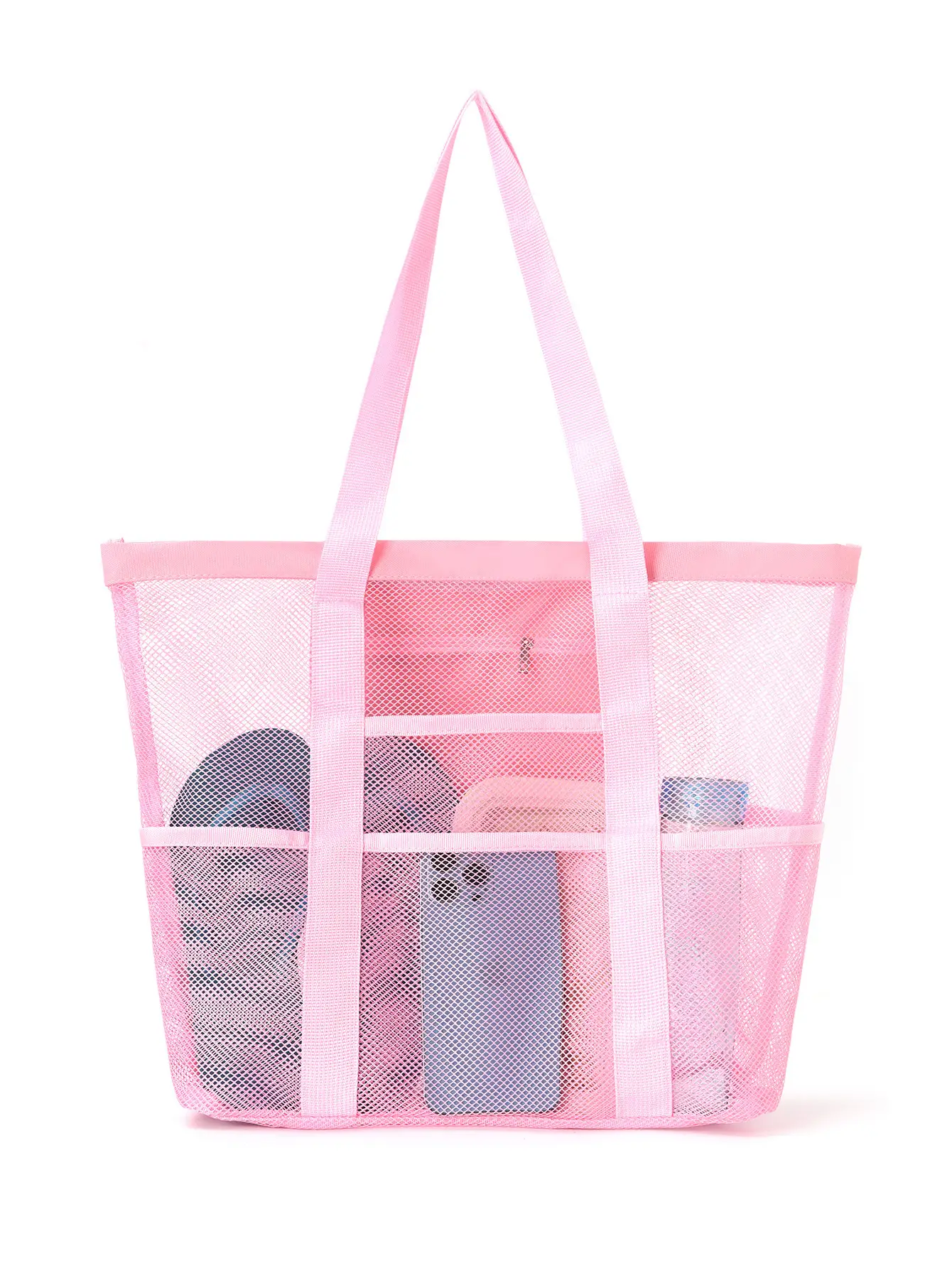 Cross-Body Mesh Beach Bag Large Capacity Multi-Use Travel Bag — feature 12