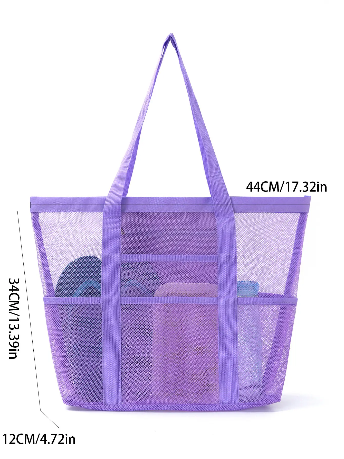 Cross-Body Mesh Beach Bag Large Capacity Multi-Use Travel Bag — feature 14