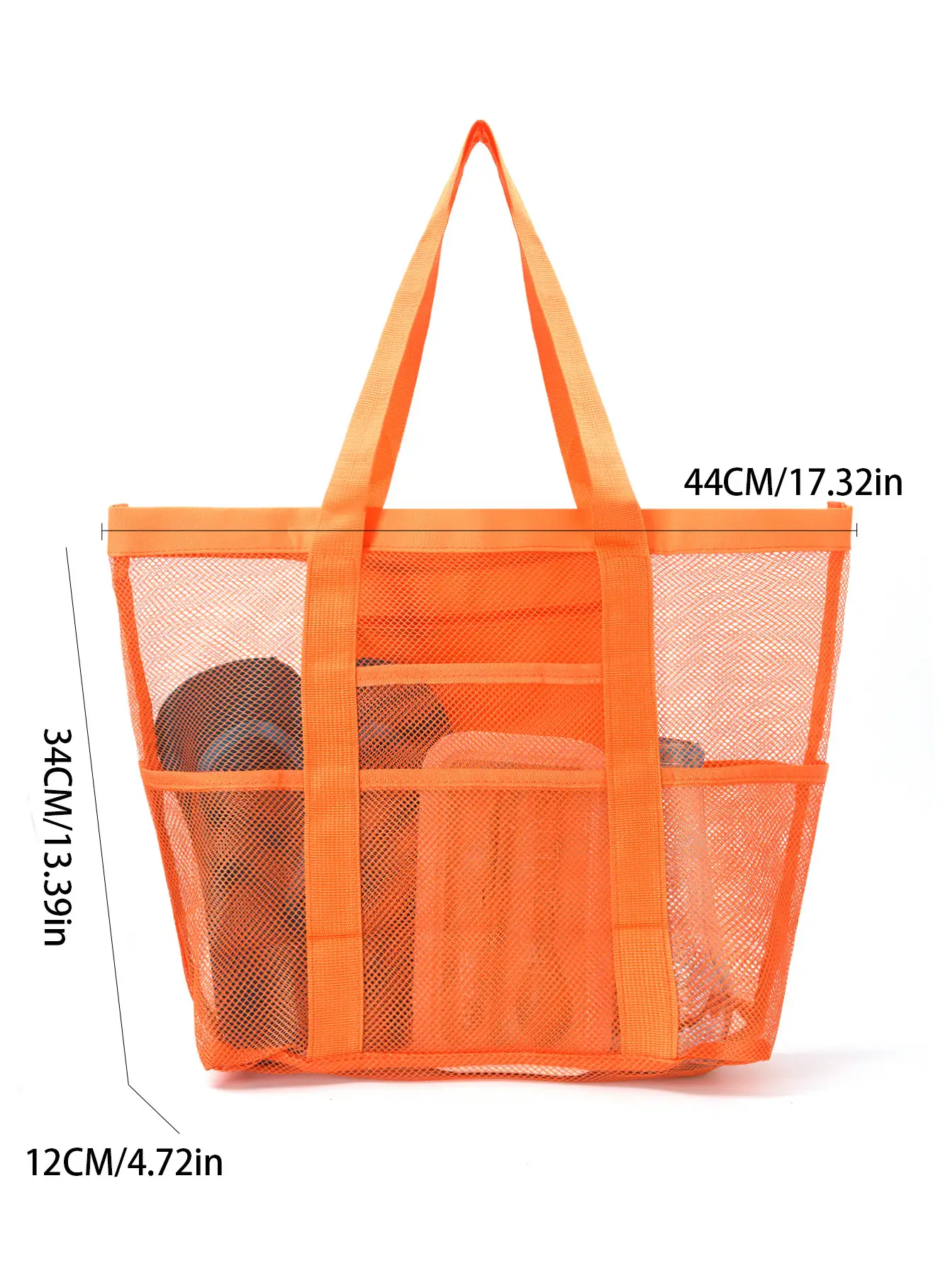 Cross-Body Mesh Beach Bag Large Capacity Multi-Use Travel Bag — feature 17