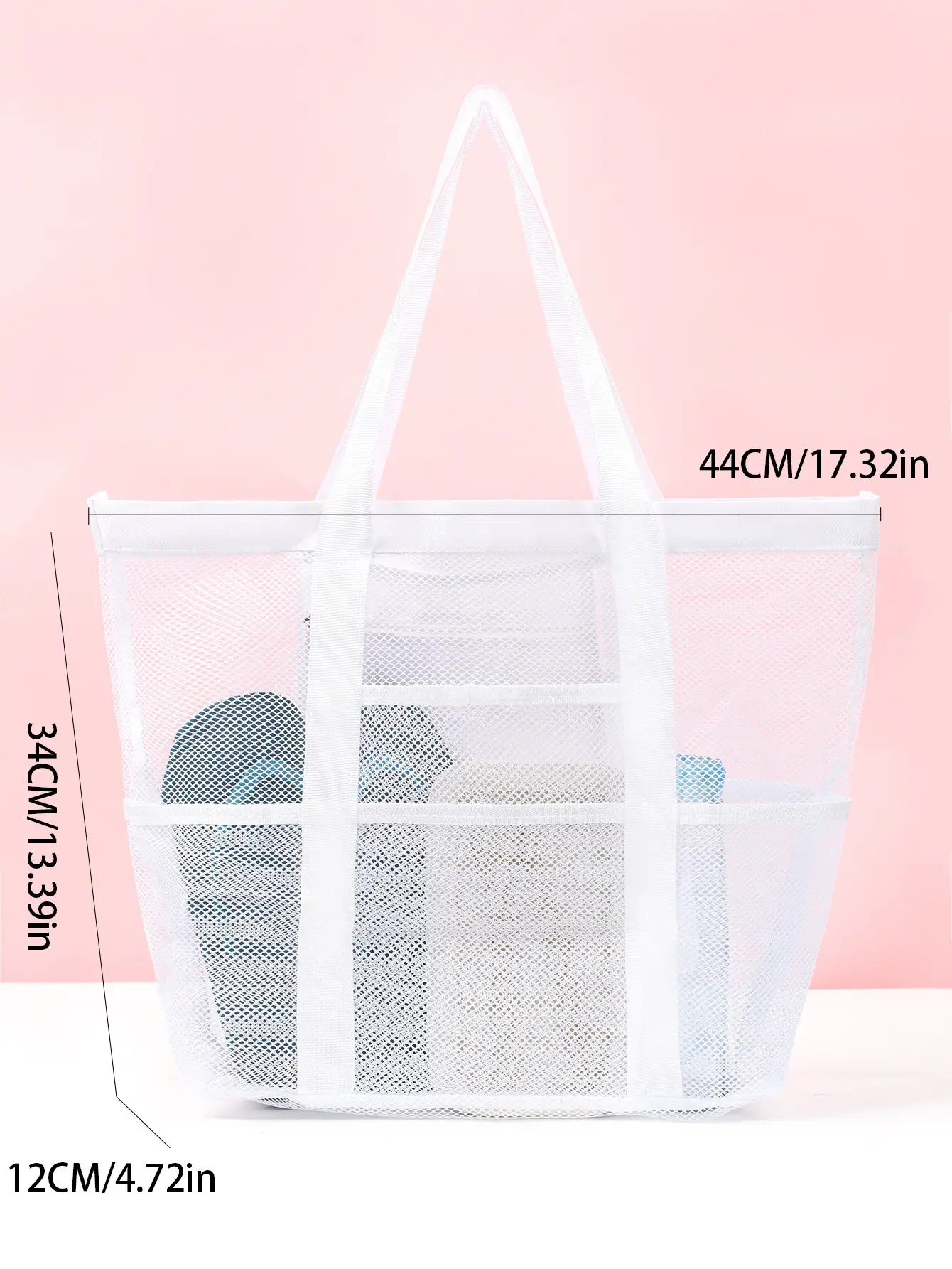 Cross-Body Mesh Beach Bag Large Capacity Multi-Use Travel Bag — feature 23