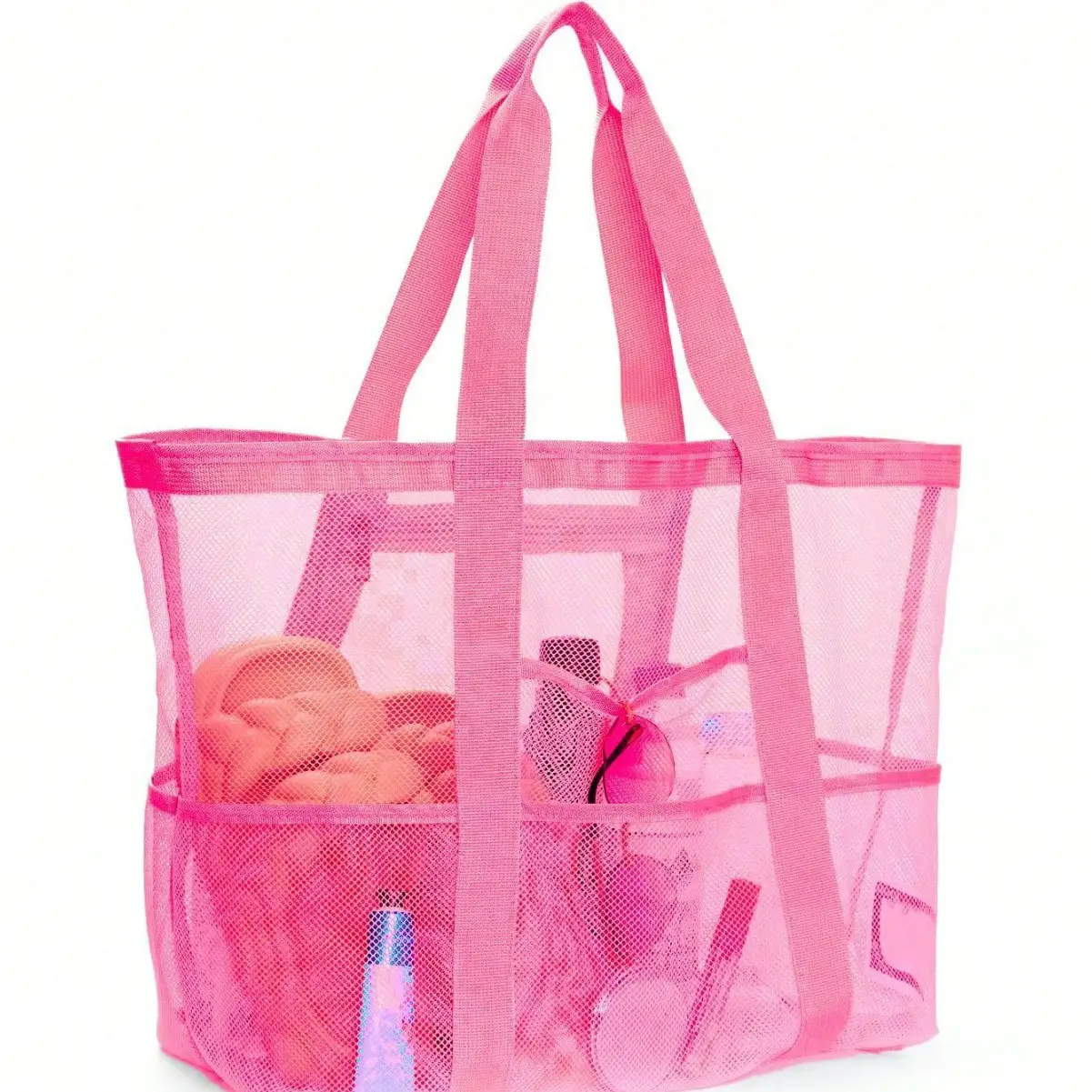 Cross-Body Mesh Beach Bag Large Capacity Multi-Use Travel Bag - Image 10