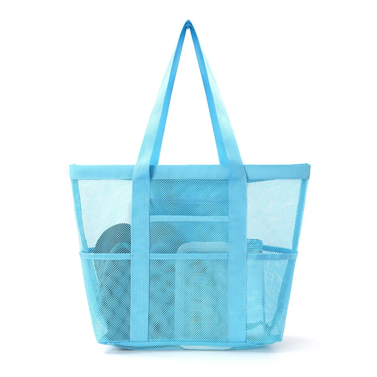 Cross-Body Mesh Beach Bag Large Capacity Multi-Use Travel Bag - Image 16