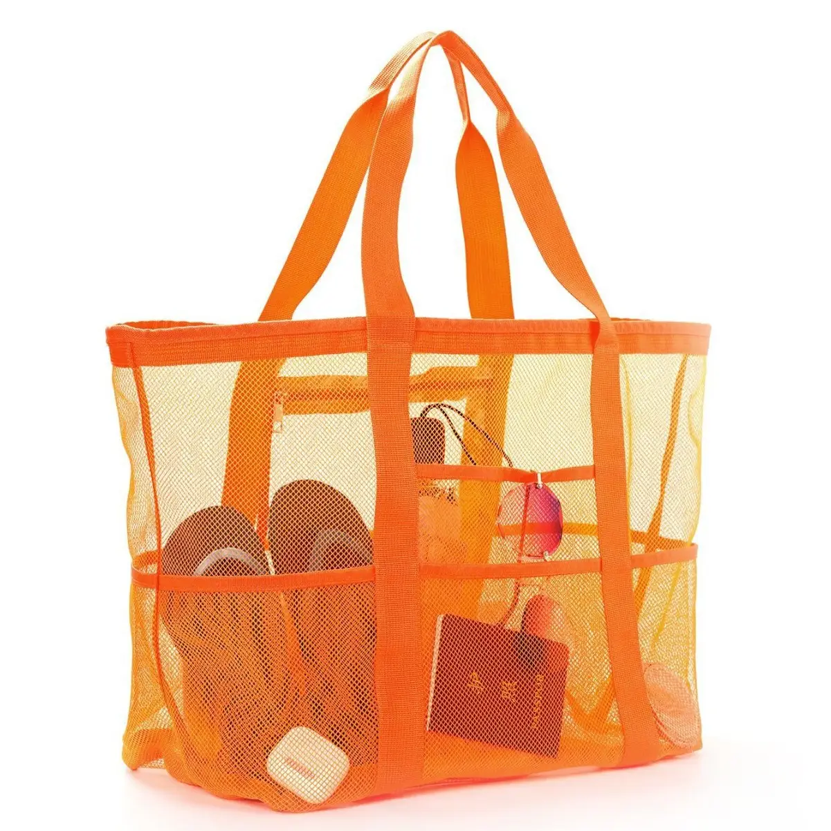 Cross-Body Mesh Beach Bag Large Capacity Multi-Use Travel Bag - Image 2