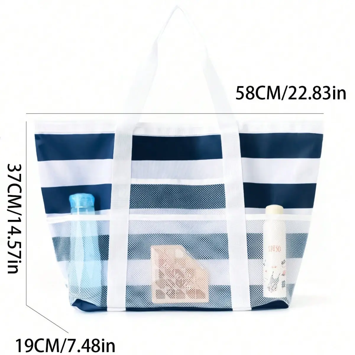 Cross-Body Mesh Beach Bag Large Capacity Multi-Use Travel Bag - Image 19