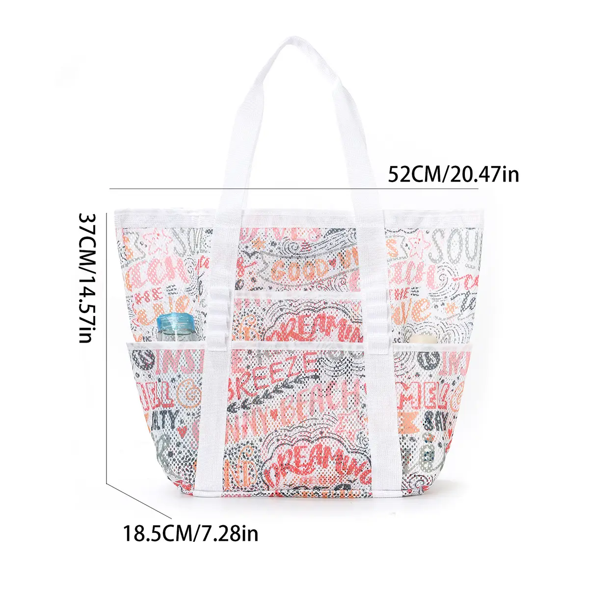 Cross-Body Mesh Beach Bag Large Capacity Multi-Use Travel Bag - Image 22