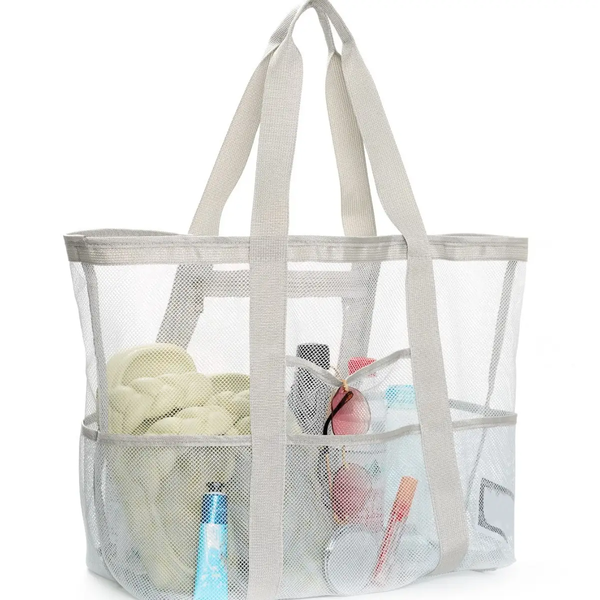 Cross-Body Mesh Beach Bag Large Capacity Multi-Use Travel Bag - Image 3