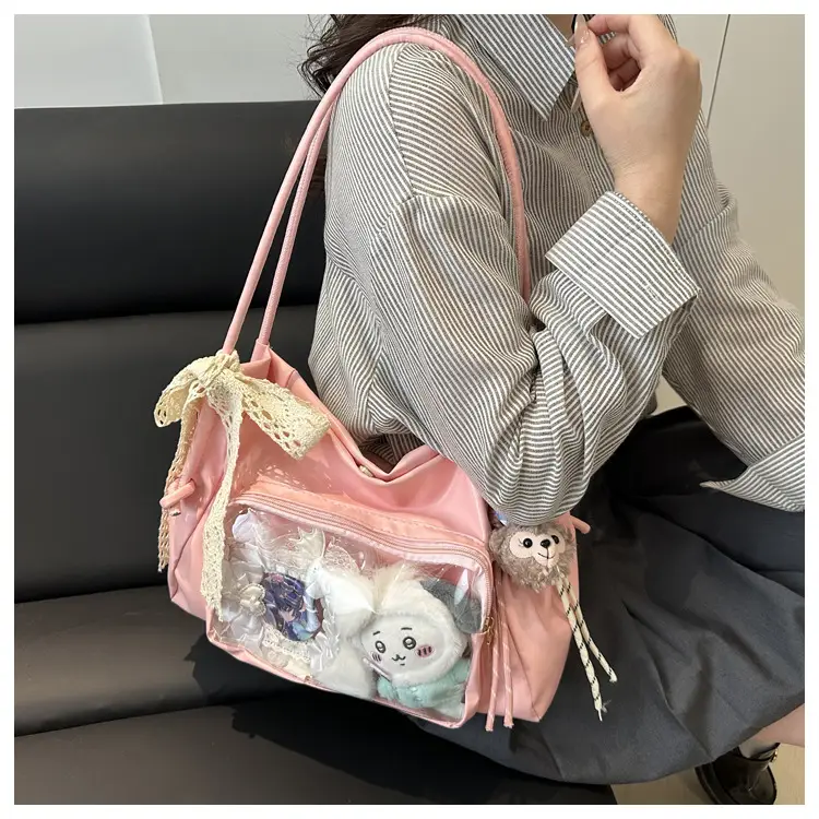 Japanese Ins Cute Transparent Princess Bag with Silk Scarf — feature 10
