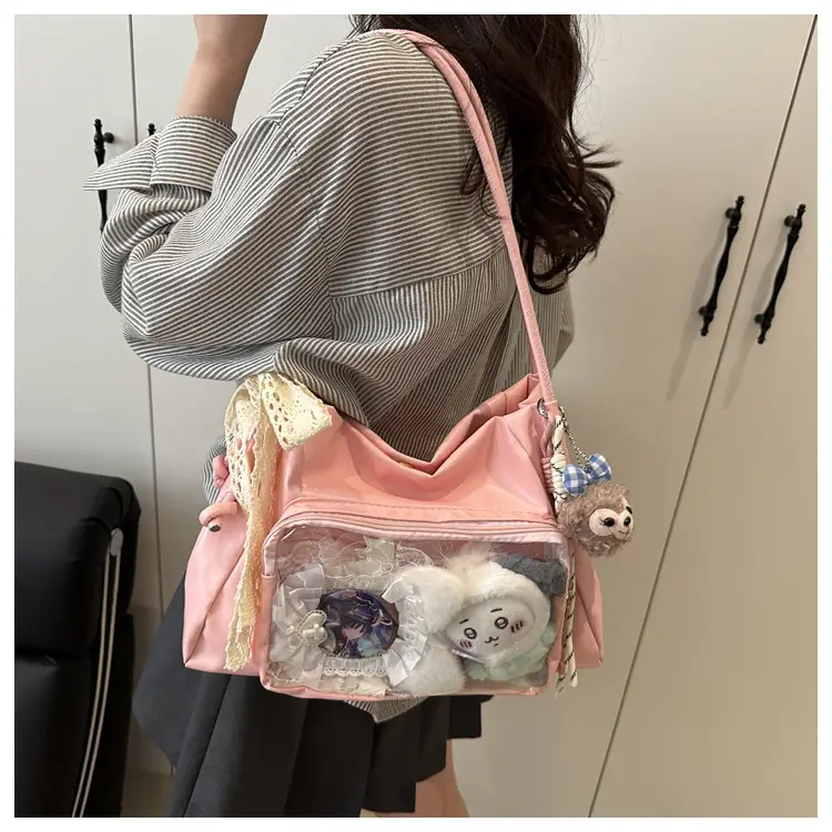 Japanese Ins Cute Transparent Princess Bag with Silk Scarf — feature 12