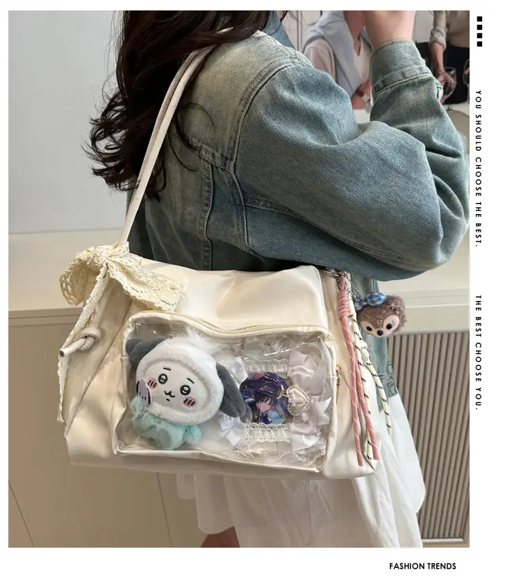 Japanese Ins Cute Transparent Princess Bag with Silk Scarf — feature 2