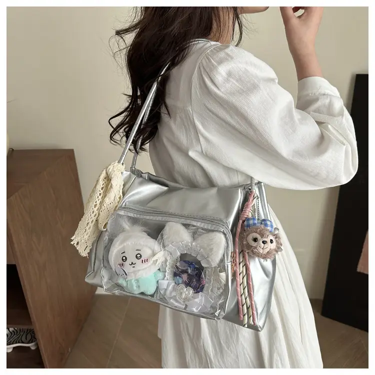 Japanese Ins Cute Transparent Princess Bag with Silk Scarf — feature 20