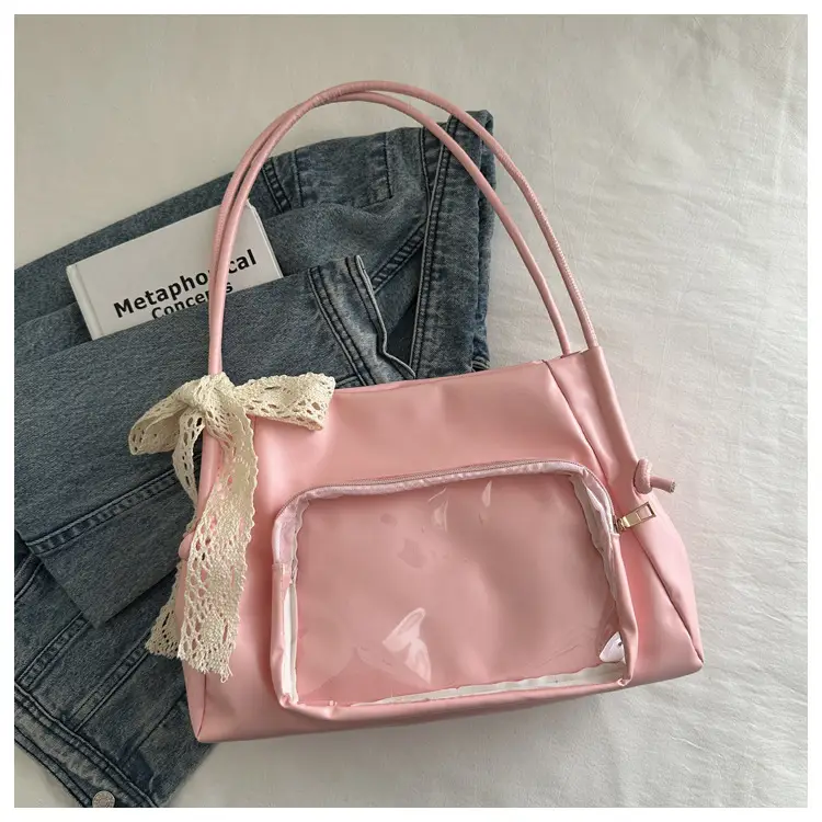 Japanese Ins Cute Transparent Princess Bag with Silk Scarf — feature 22