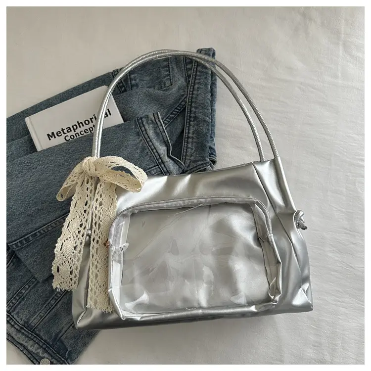 Japanese Ins Cute Transparent Princess Bag with Silk Scarf — feature 24