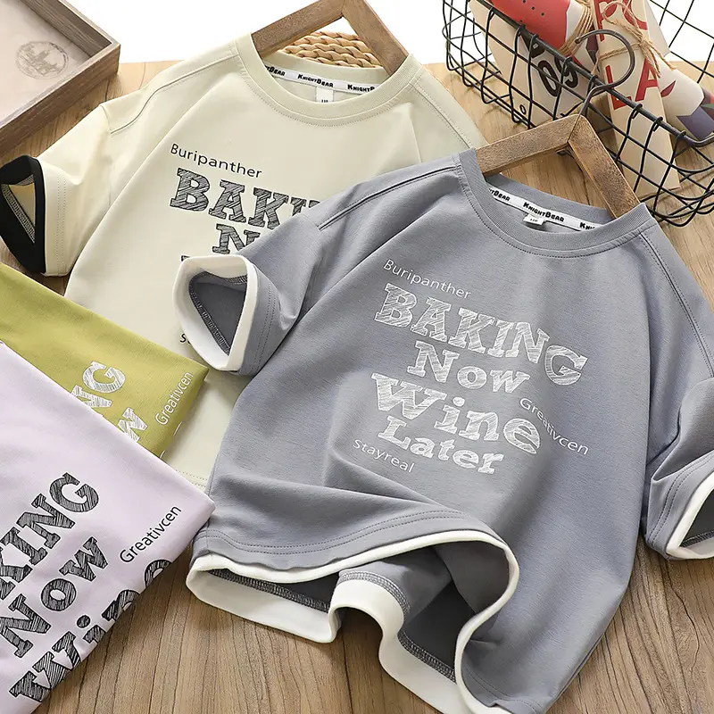 Kids White Baking Wine Latel T-Shirt Medium Large