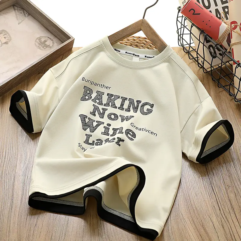 Kids White Baking Wine Latel T-Shirt Medium Large
