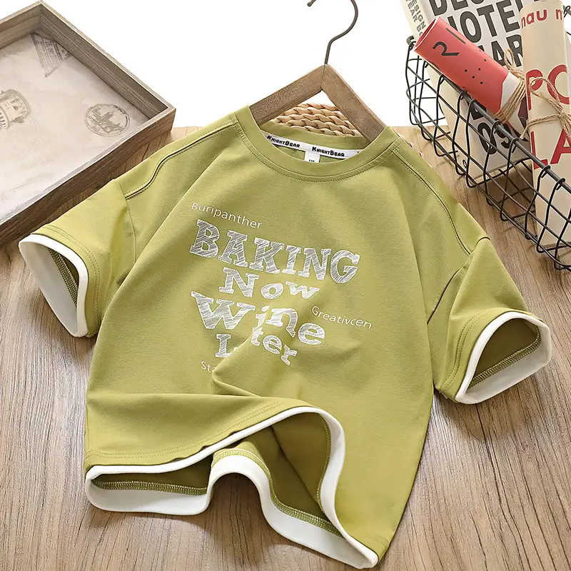 Kids White Baking Wine Latel T-Shirt Medium Large