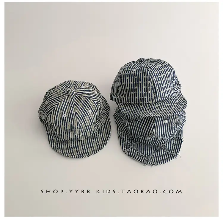 Korean Style Retro Striped Baby Cap for Boys Girls Spring Autumn Sunshade — feature 11