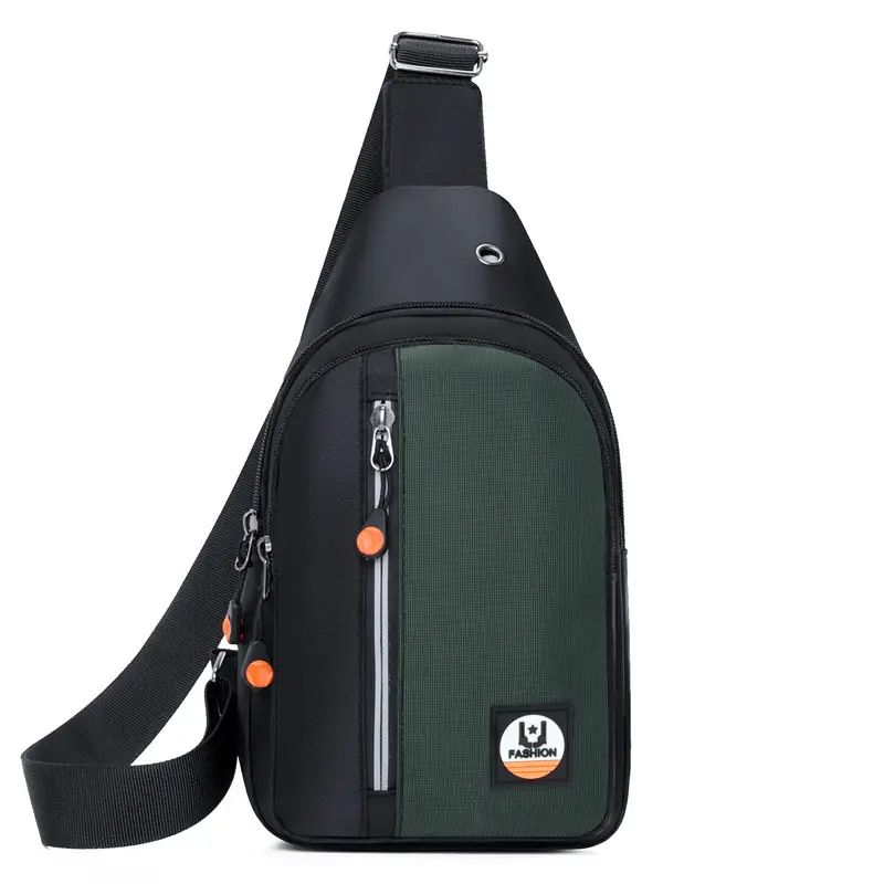 Men's Green Messenger Bag with Crossbody & Belt Strap - Image 3