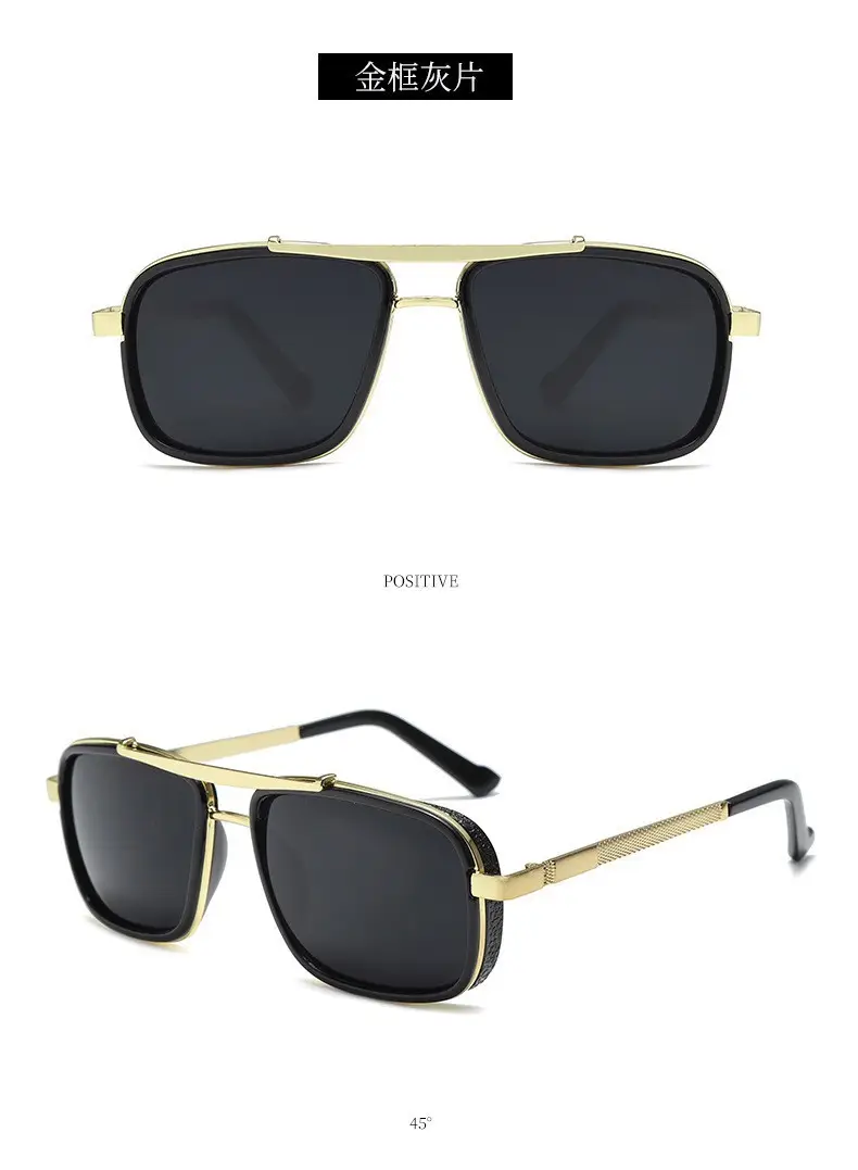 Men Metal Square Sunglasses Cycling Fishing Outdoor — feature 11