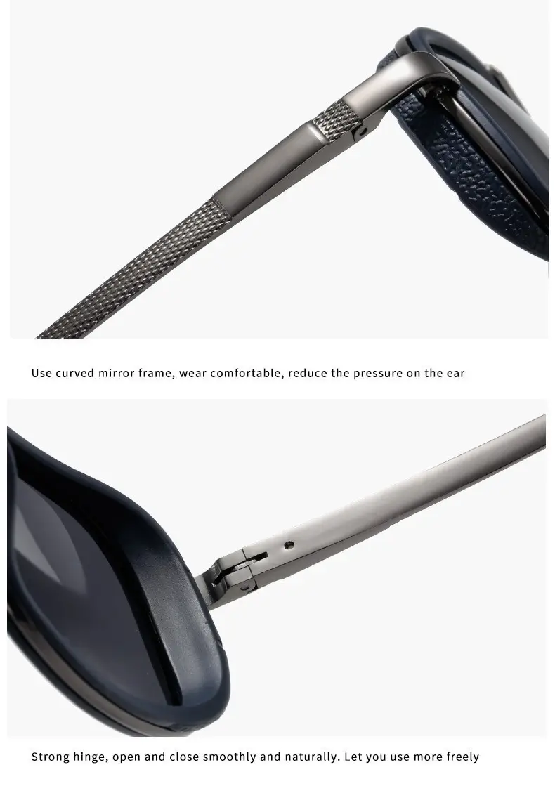 Men Metal Square Sunglasses Cycling Fishing Outdoor — feature 7