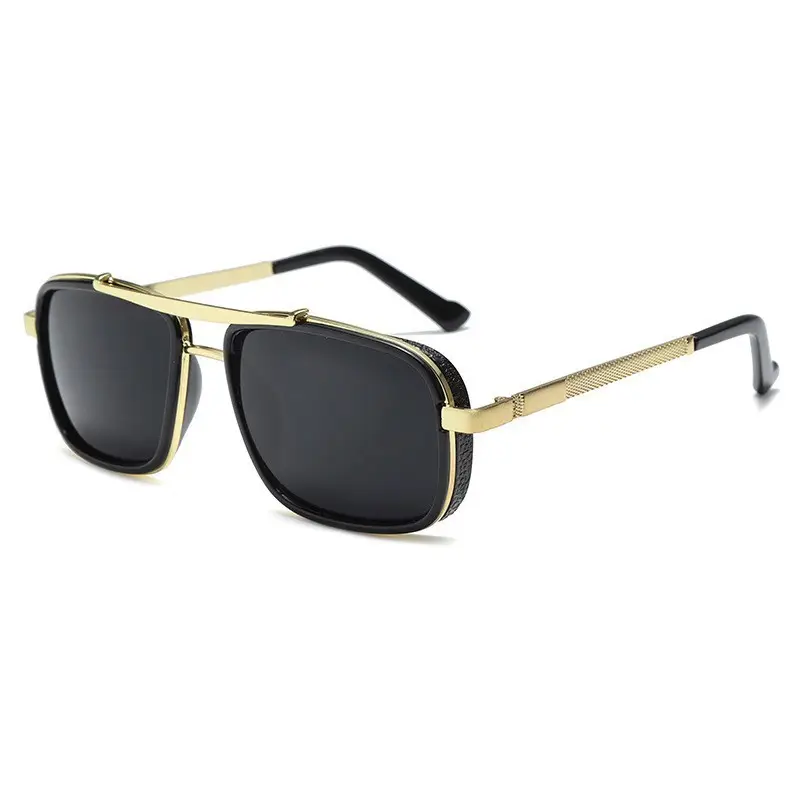 Men Metal Square Sunglasses Cycling Fishing Outdoor
