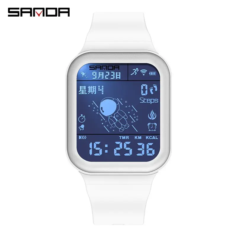 Sanda Black Digital Sport Watch with GPS & Water Resistant - Image 5