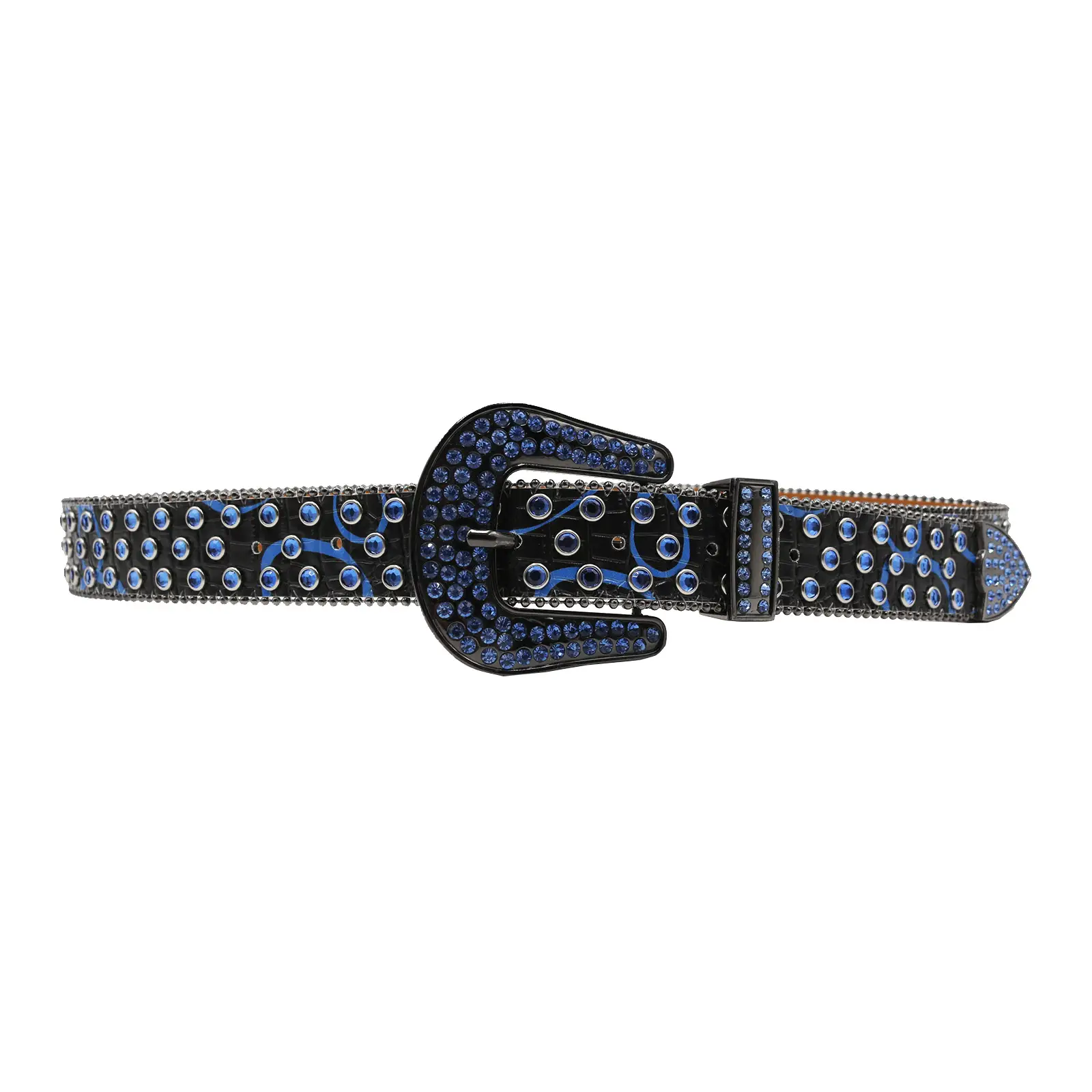 Printed Rhinestone Punk Belt for Women Men - Image 5