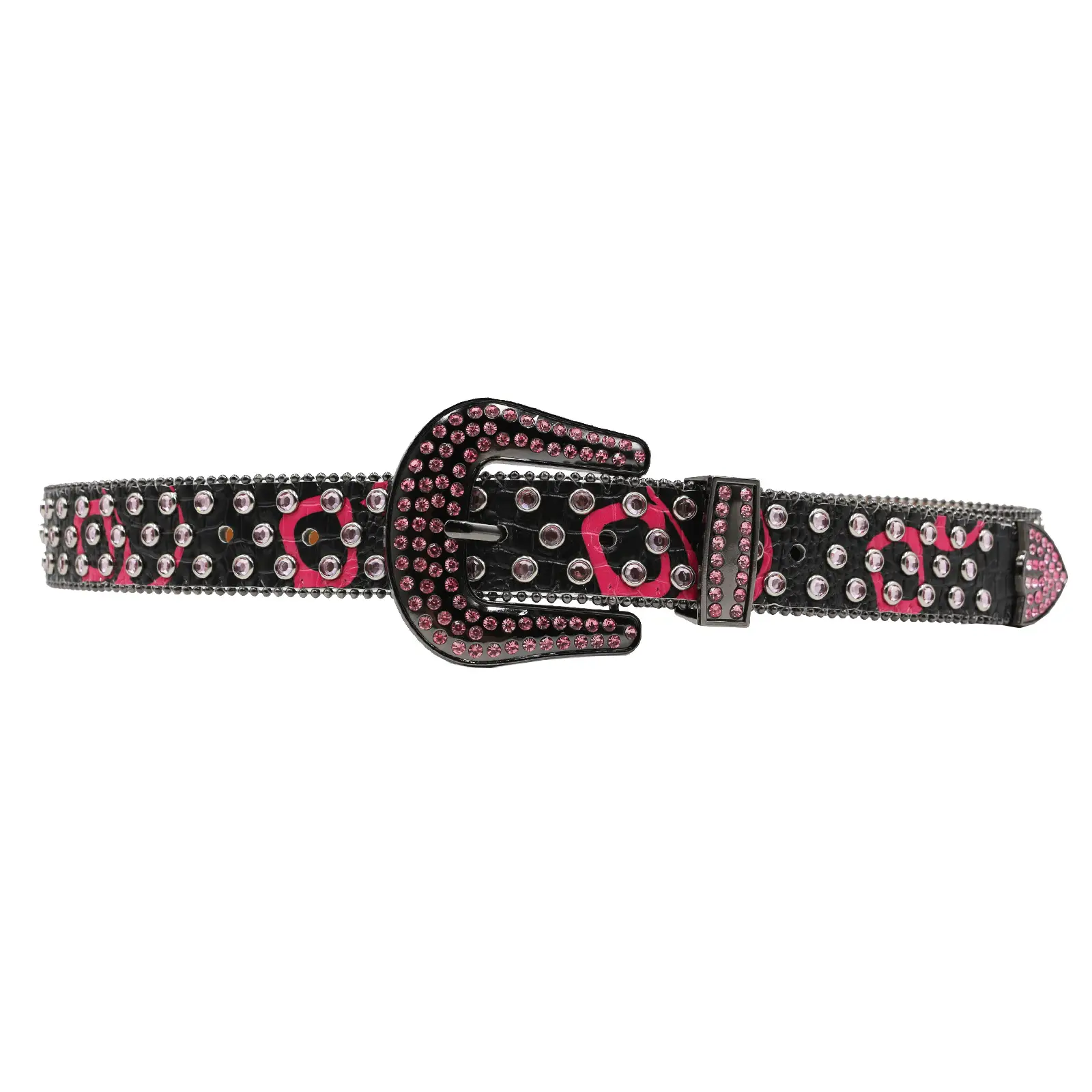 Printed Rhinestone Punk Belt for Women Men — feature 15