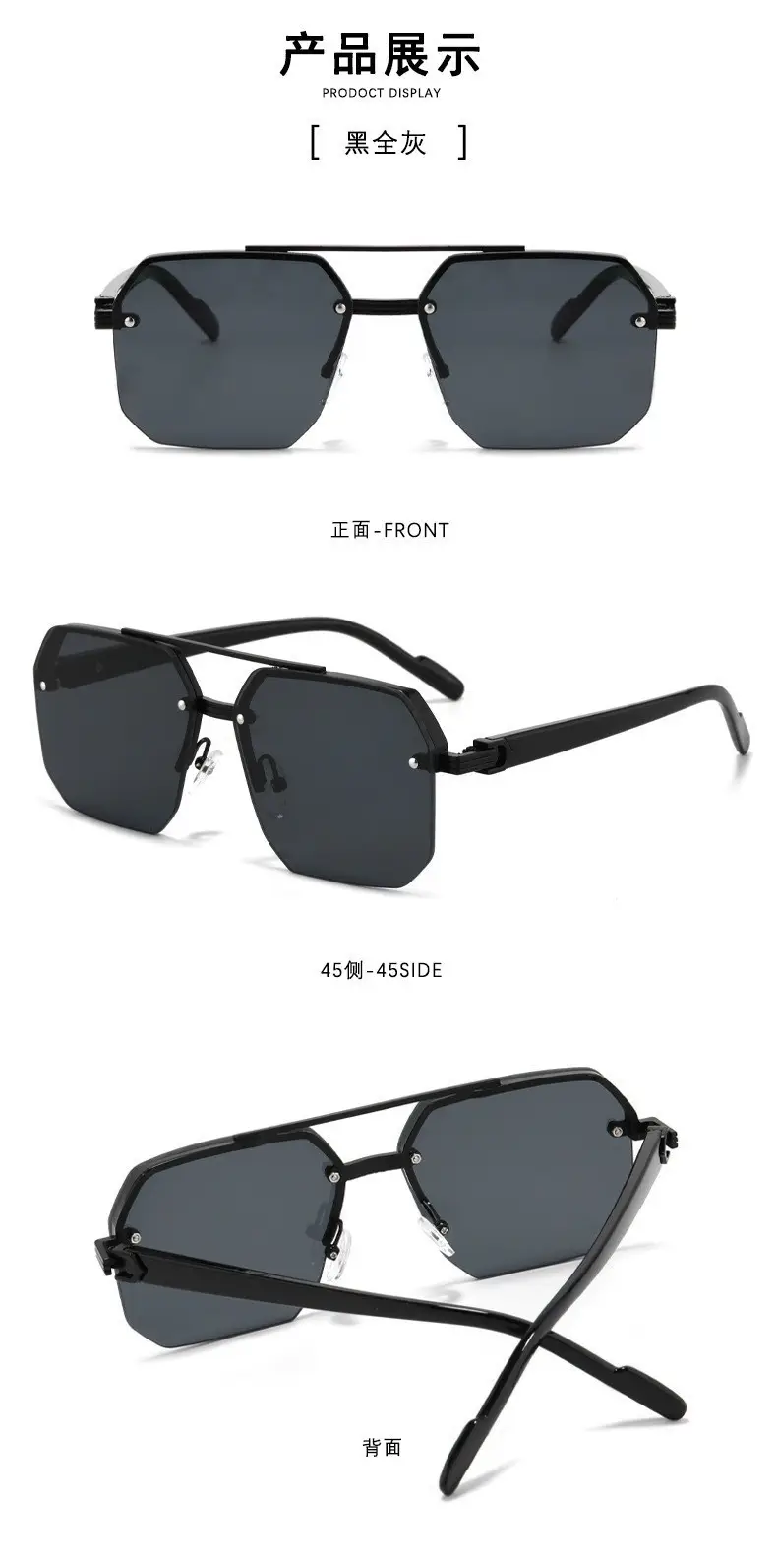 Square Sunglasses 2026 European American Style Gold Frame — feature 10