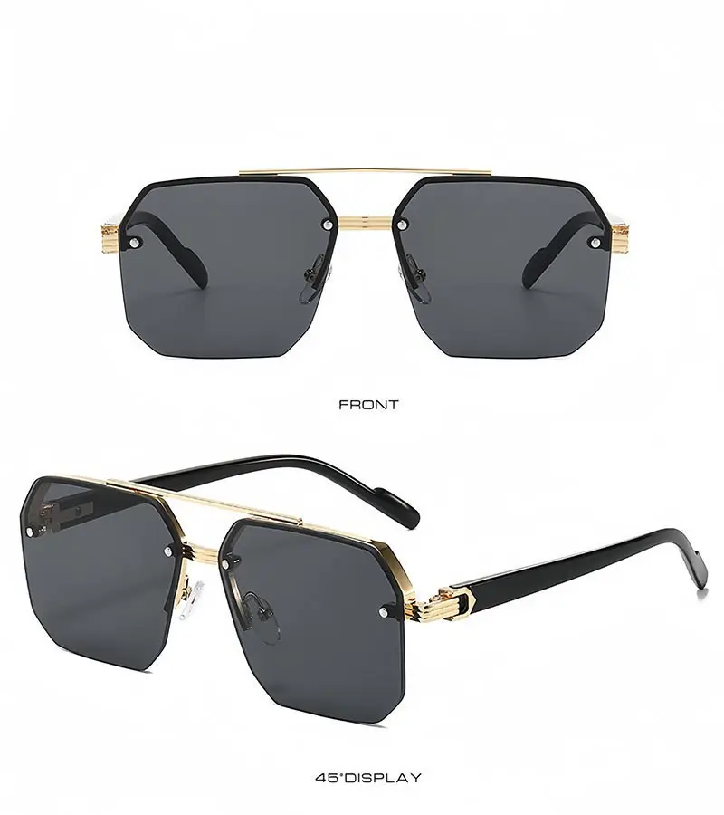 Square Sunglasses 2026 European American Style Gold Frame — feature 9
